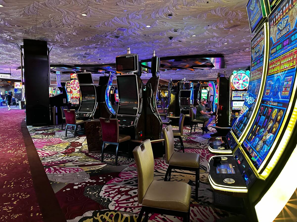 Slot machines are already being shut down at Mirage ahead of its July 14, 2024 closure, as seen ...