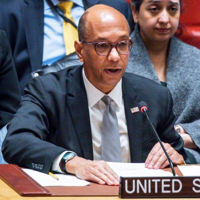 Robert Wood, deputy permanent representative of the United States, to the United Nations speaks ...