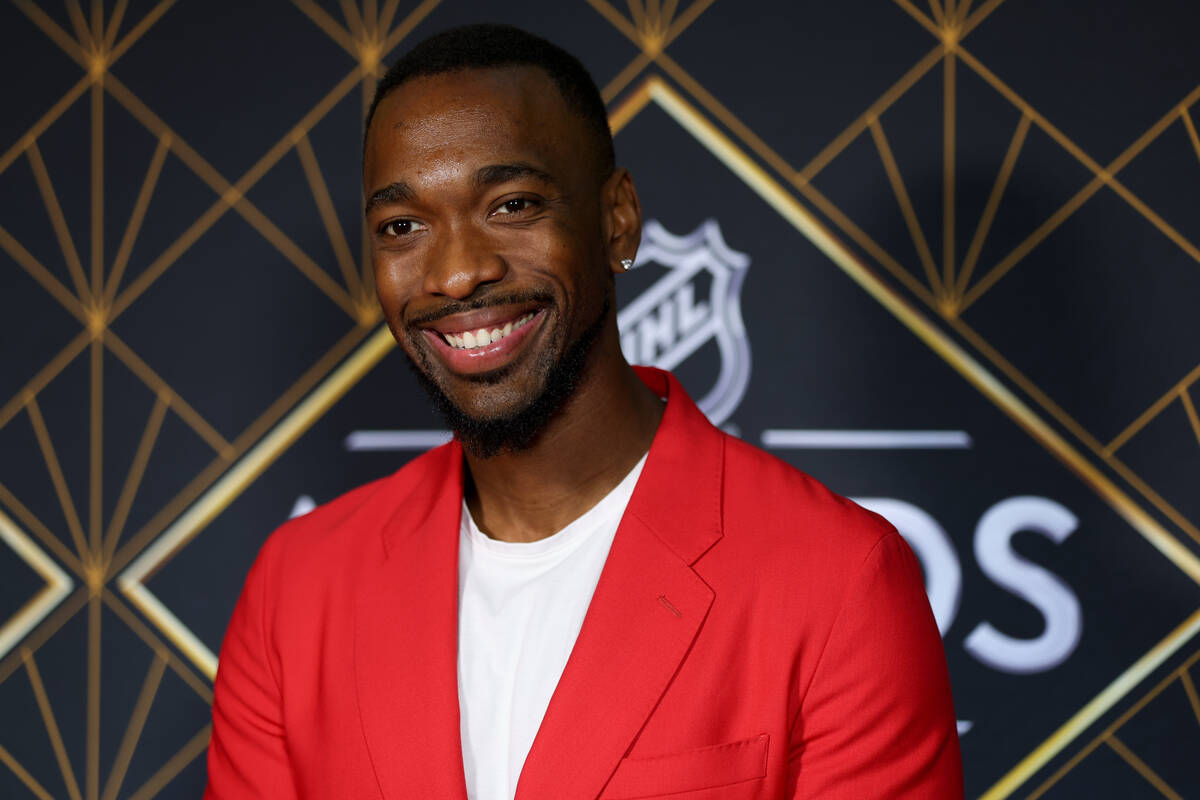 Comedian and actor Jay Pharaoh poses on the red carpet before the NHL Awards at Fontainebleau o ...