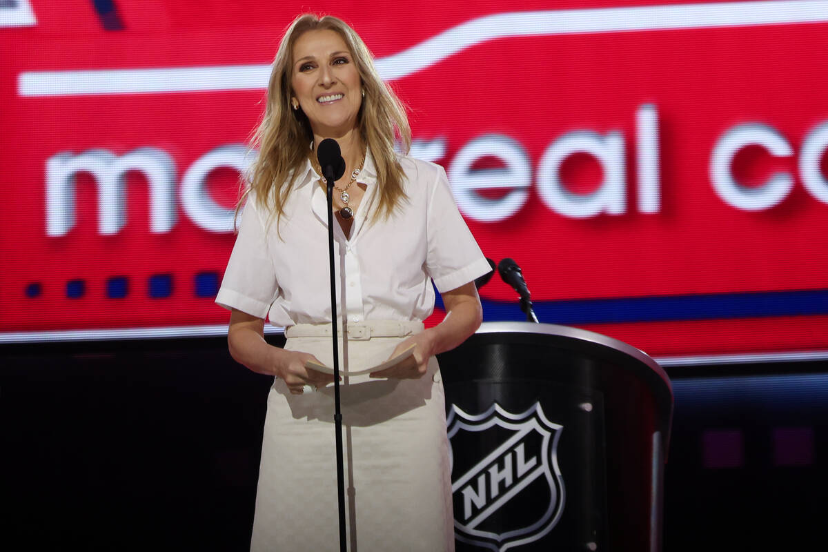 Celine Dion announces that the Montreal Canadiens will select Ivan Demidov fifth overall during ...