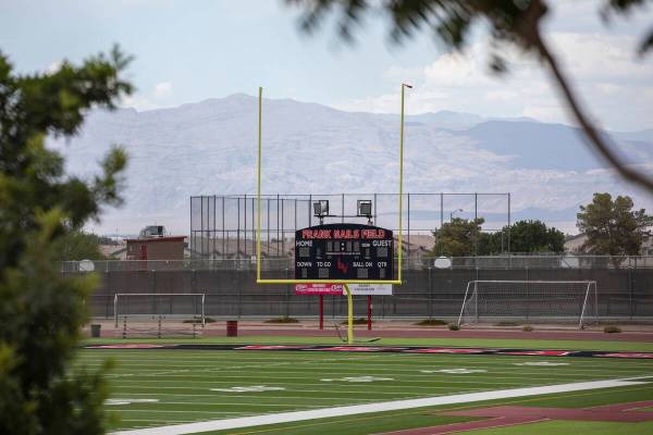 Las Vegas High School’s football field on June 25, 2024. (Daniel Jacobi II/Las Vegas Review-J ...