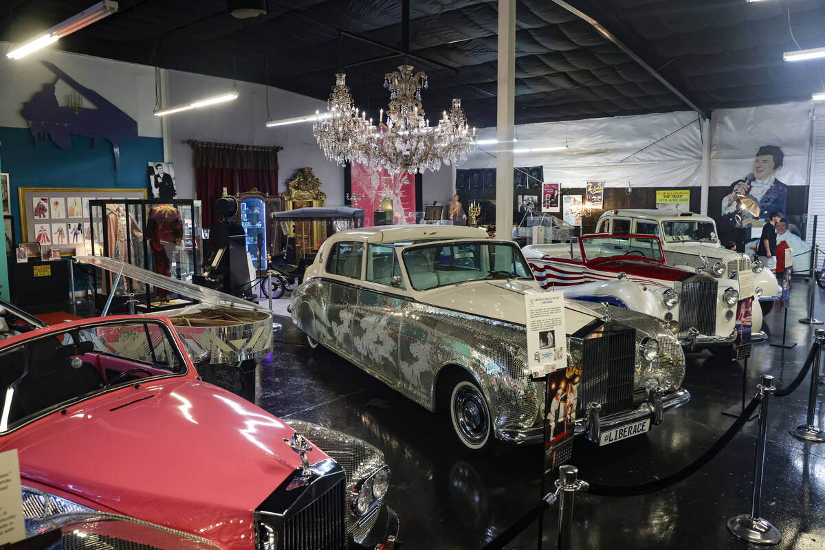 Cars, pianos and other belongings of Liberace, the famed entertainer, at the Liberace Garage in ...