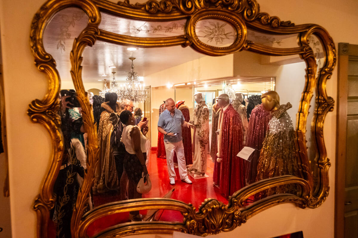 Jonathan Warren, chairman of the Liberace Foundation, leads a tour of the Liberace Museum Colle ...