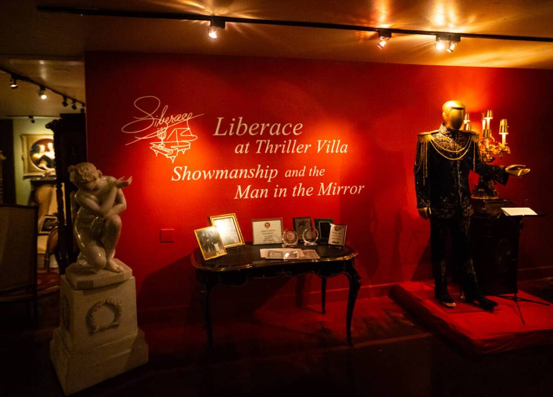 Items on display are see during a tour of the Liberace Museum Collection at Thriller Villa, a f ...