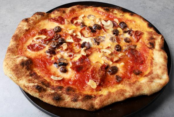 Anacardi Pizza at the new Bramàre on Paradise Road in Las Vegas, Monday, July 1, 2024. The lat ...