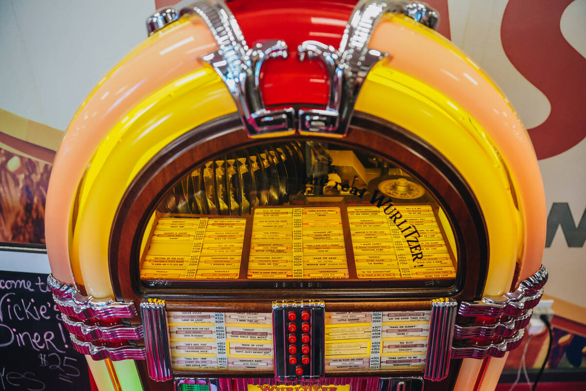 A jukebox inside of Vickie’s Diner, which is located inside of the Commercial Center, is ...