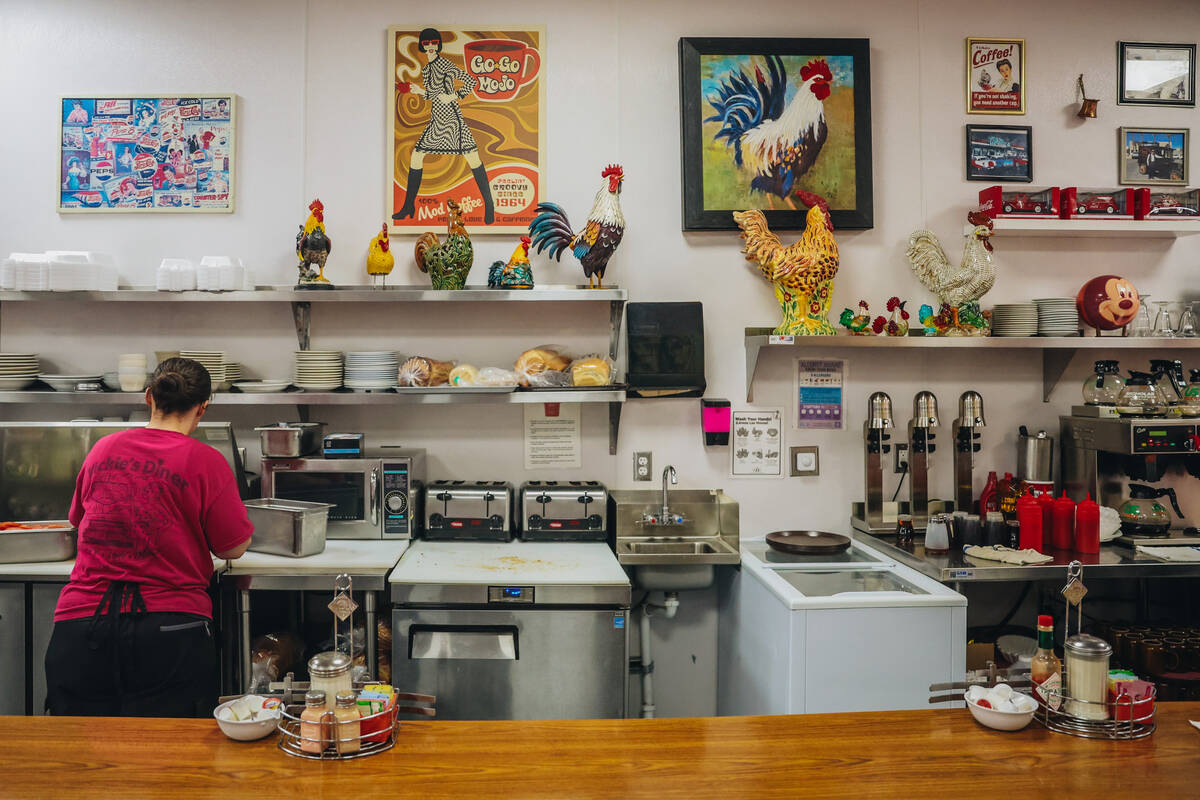 The inside of Vickie’s Diner, which is located inside of the Commercial Center, is seen ...