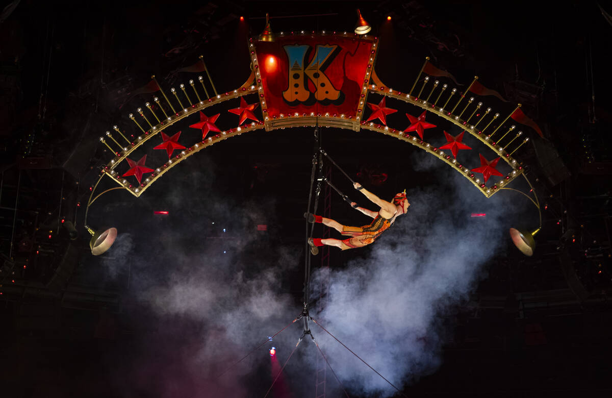 The cast of Cirque du Soleil’s The Beatles “LOVE” performs their second to ...