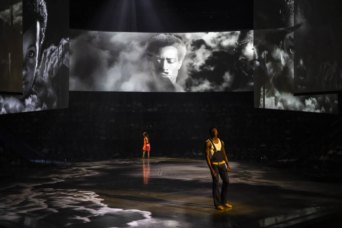 The cast of Cirque du Soleil’s The Beatles “LOVE” performs their second to ...