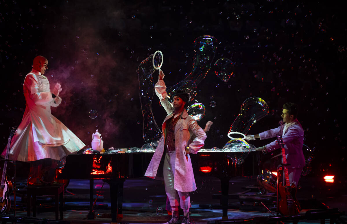 The cast of Cirque du Soleil’s The Beatles “LOVE” performs their second to ...