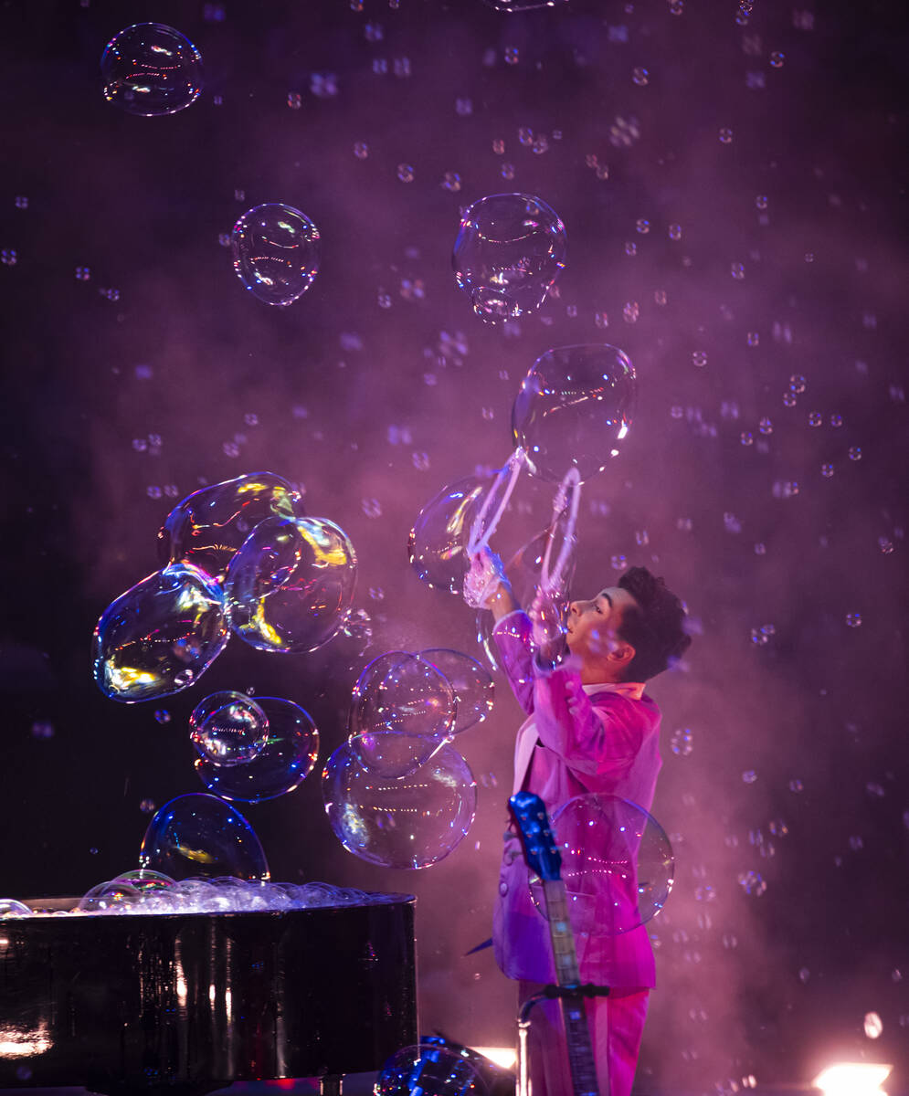 The cast of Cirque du Soleil’s The Beatles “LOVE” performs their second to ...