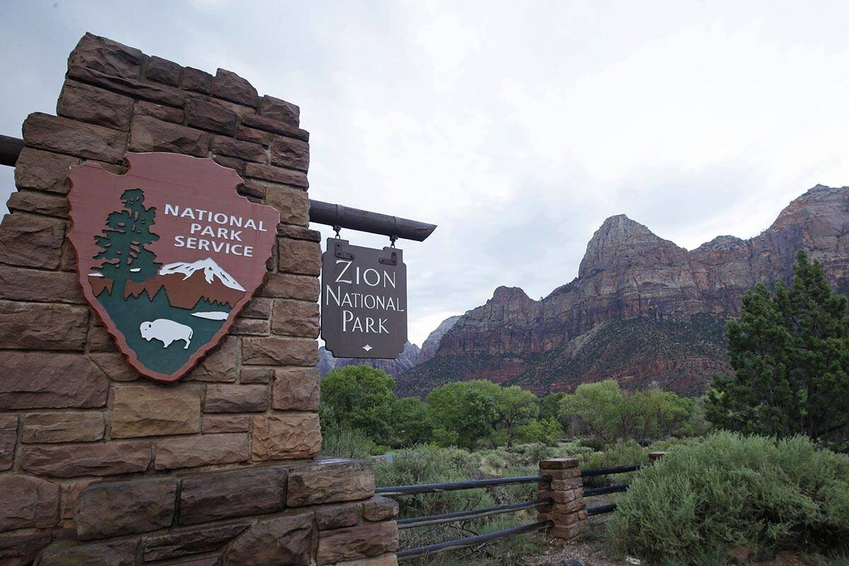 A Sept. 15, 2015, file photo, shows Zion National Park near Springdale, Utah. (AP Photo/Rick Bo ...