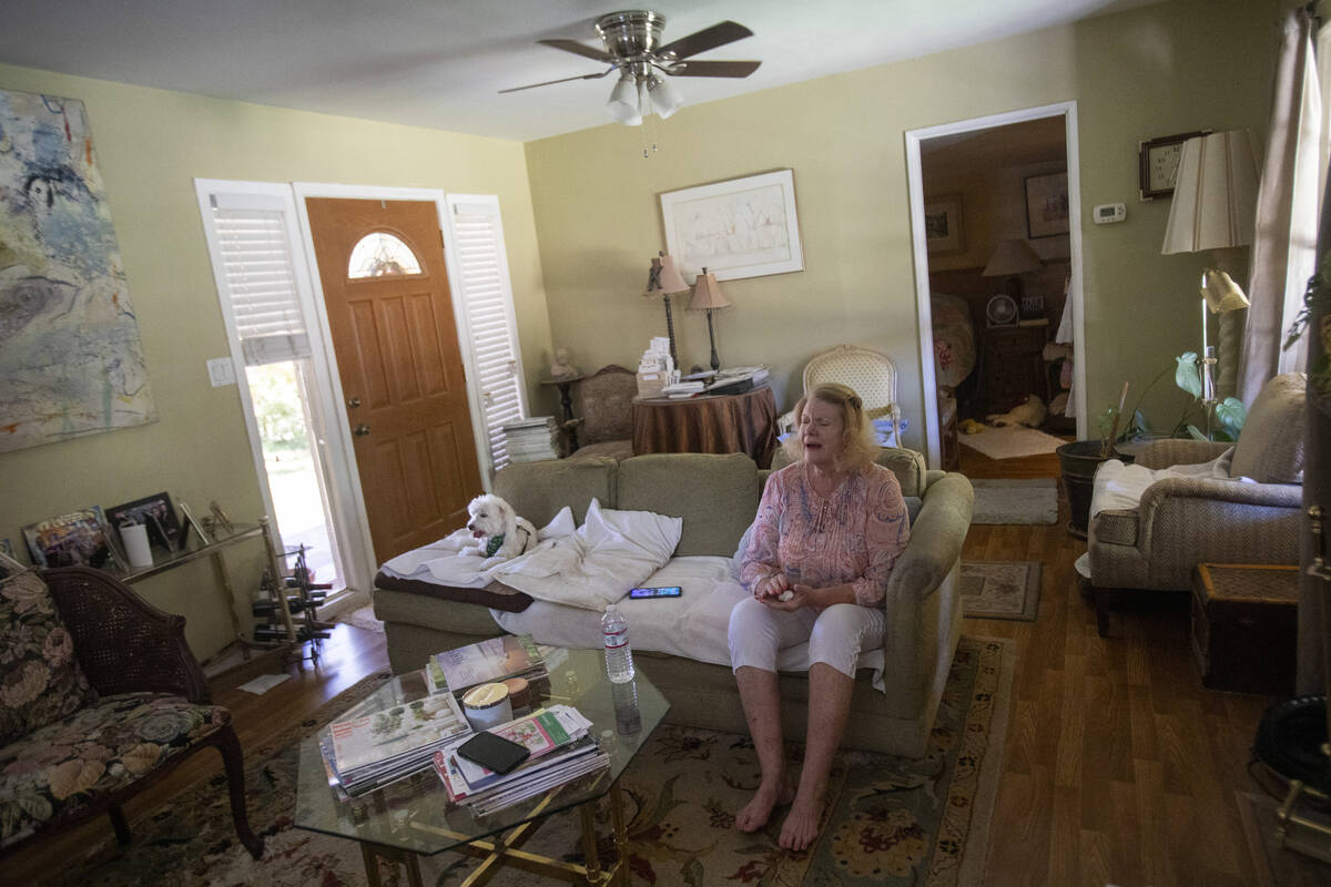 Kit Herron, 77, recalls the struggles of fixing her air conditioner at her home Friday, July 5, ...