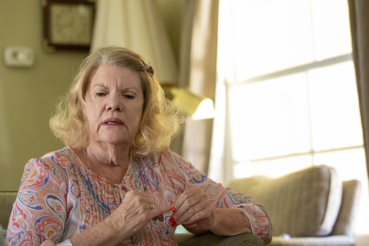 Kit Herron, 77, recalls the struggles of fixing her air conditioner at her home Friday, July 5, ...