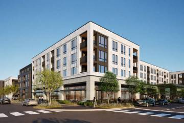 A rendering for a mixed-use residential and retail project that could be built next to a under- ...