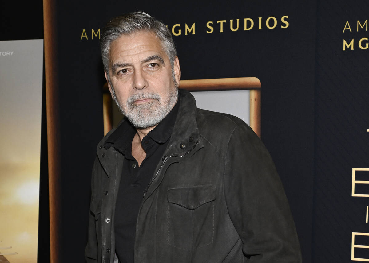 George Clooney attends a special screening of "The Boys in the Boat," Dec. 13, 2023, in New Yor ...