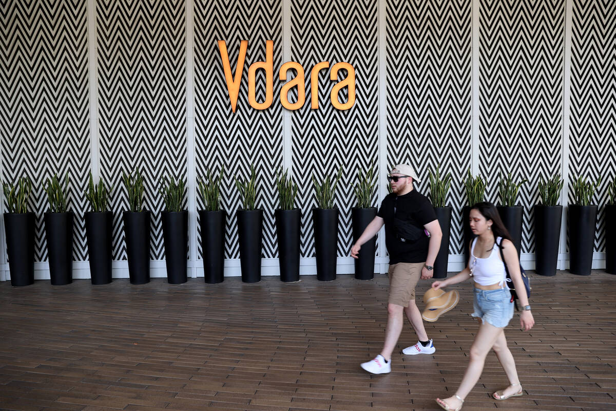 Vdara, located within CityCenter on the Strip, is seen in Las Vegas on Thursday, July 1, 2021. ...