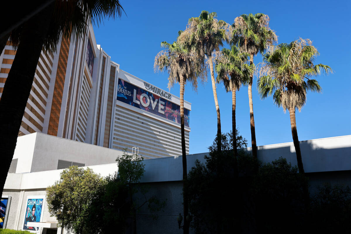 The Mirage is shown on the Strip in Las Vegas Friday, July 5, 2024. The property will close on ...