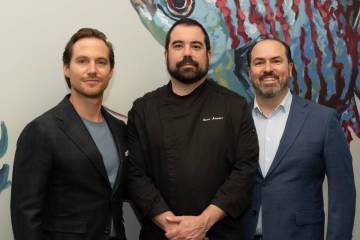 From left, the owners of Anima by EDO, in southwest Las Vegas, and EDO Tapas & Wine, in Chinato ...