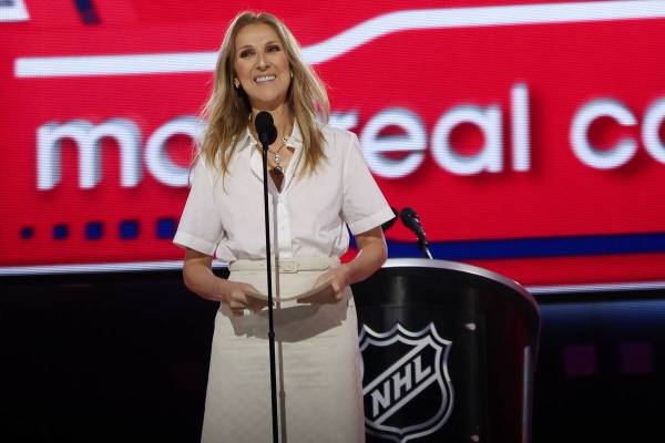 Celine Dion announces that the Montreal Canadiens will select Ivan Demidov fifth overall during ...
