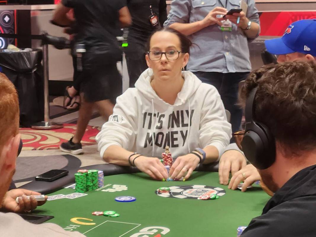 Danielle Andersen of Henderson was one of four women remaining in the World Series of Poker $10 ...