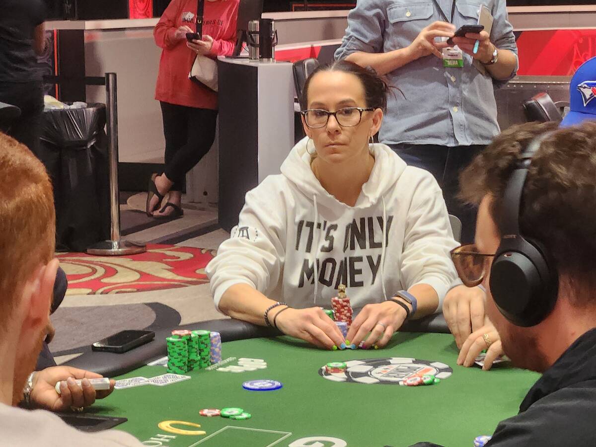 Danielle Andersen of Henderson was one of four women remaining in the World Series of Poker $10 ...