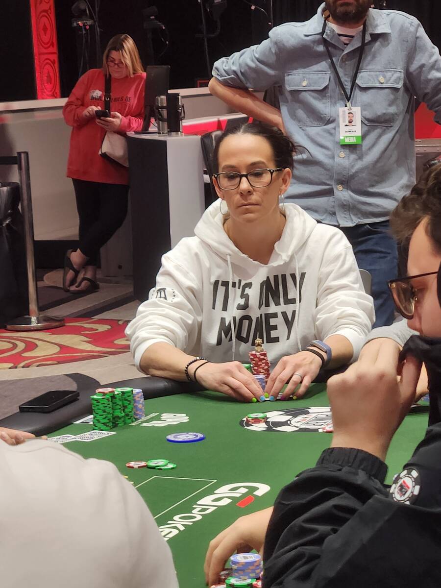 Danielle Andersen of Henderson was one of four women remaining in the World Series of Poker $10 ...