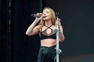 Ingrid Andress performs on day four of the Lollapalooza Music Festival in Chicago on Aug. 6, 20 ...