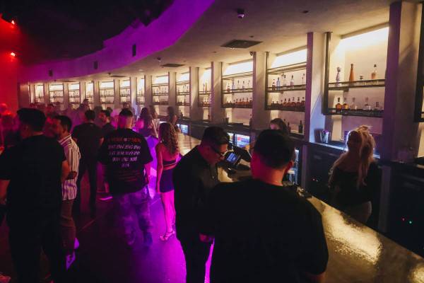 A bar area is seen during a soft opening event at Substance, a new nightclub at Neonopolis on T ...