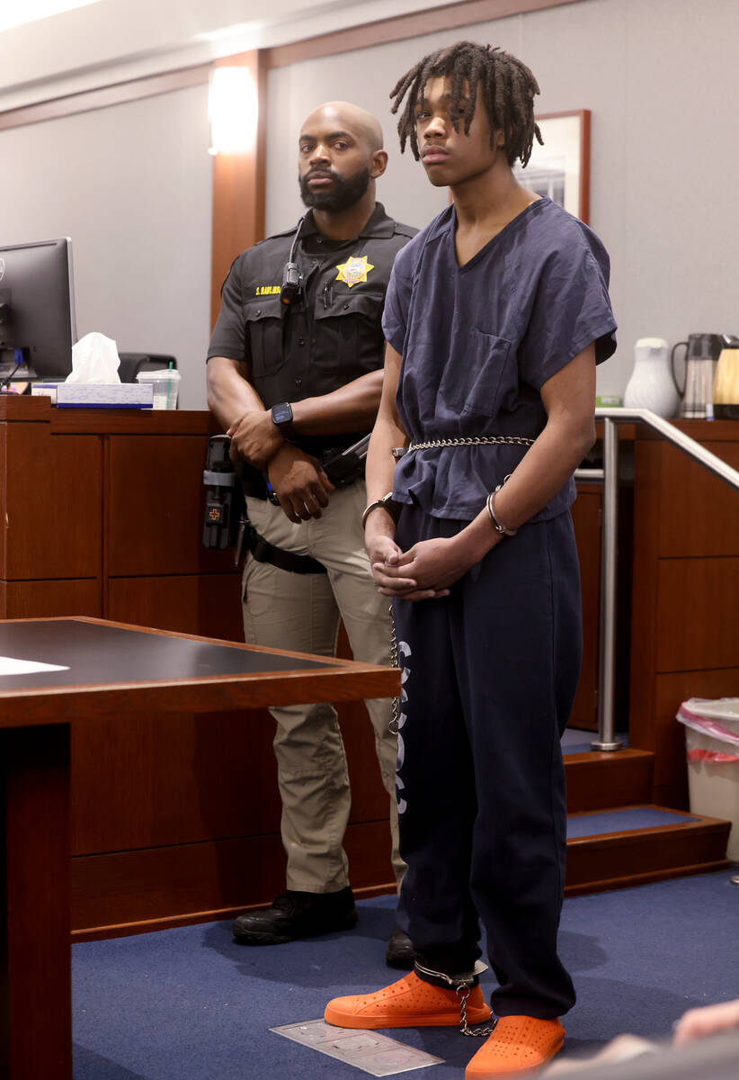 Jzamir Keys, 17, who with Jesus Ayala, 18, is accused of killing a former California police chi ...