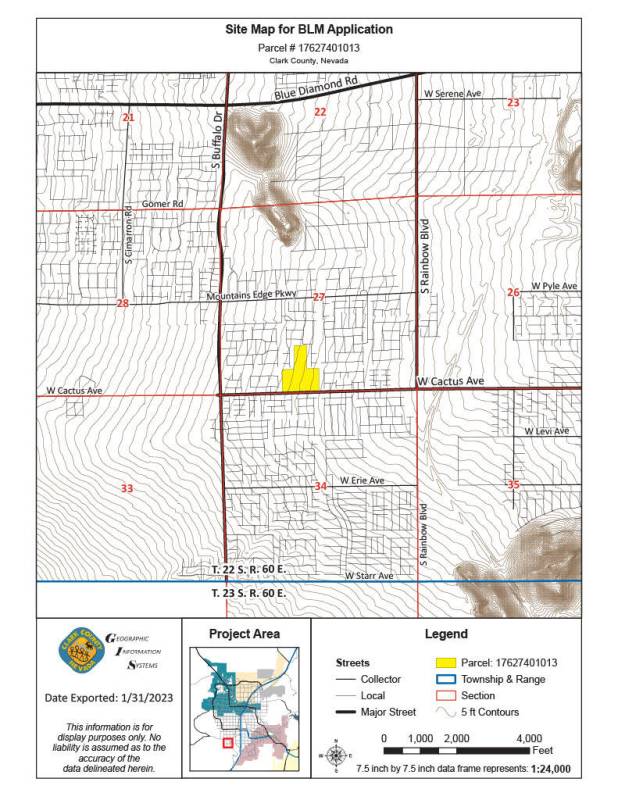 The following map provided by the Bureau of Land Management shows the proposed site. Photo: Bur ...