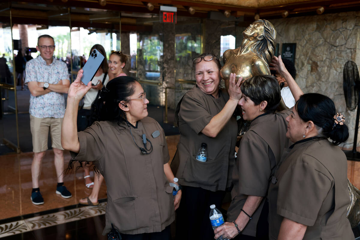 The Mirage employees take in the festivities on the final day of operations at the beloved Stri ...