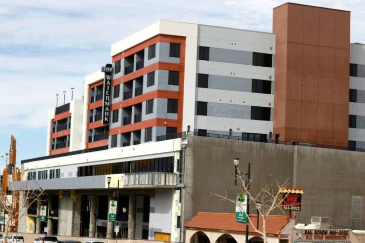 The Watermark, a mixed use apartment complex, pictured on Monday, Feb. 27, 2024, in Henderson. ...