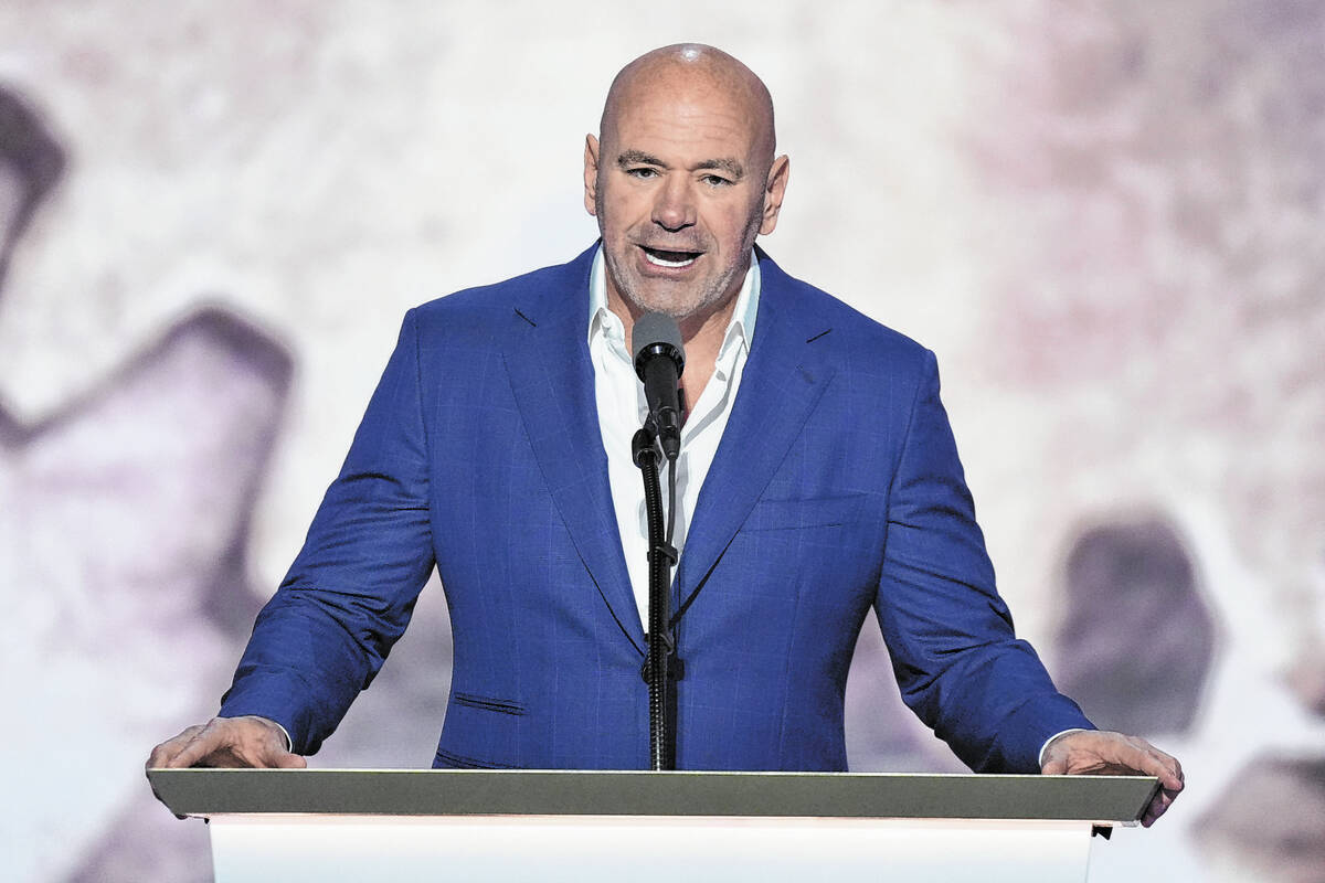 Dana White, CEO of Ultimate Fighting Championship, speaks during the Republican National Conven ...