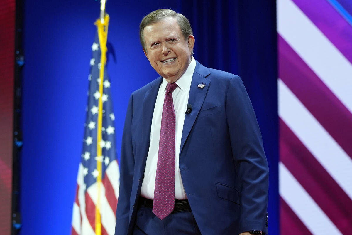 Lou Dobbs appears at the Conservative Political Action Conference, CPAC 2024, at National Harbo ...