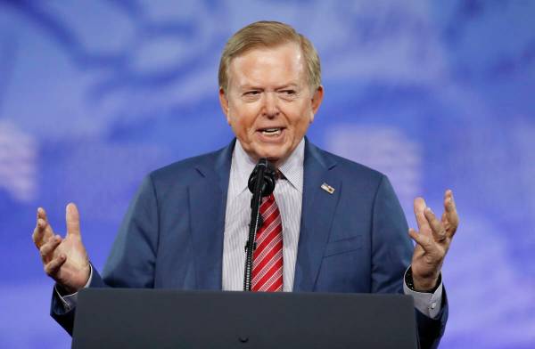 Fox Business News host Lou Dobbs speaks at the Conservative Political Action Conference (CPAC), ...