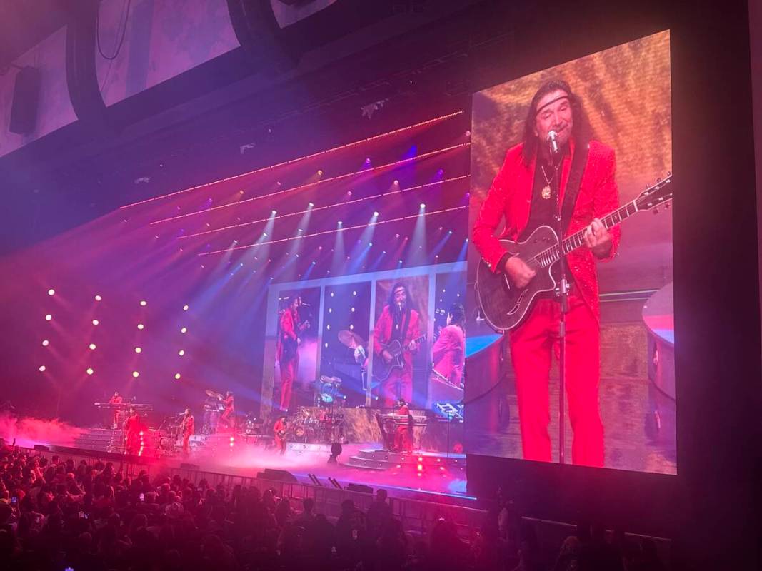 Los Bukis performs at the kick off Las Vegas' first all Spanish-language residency at Park MGM, ...