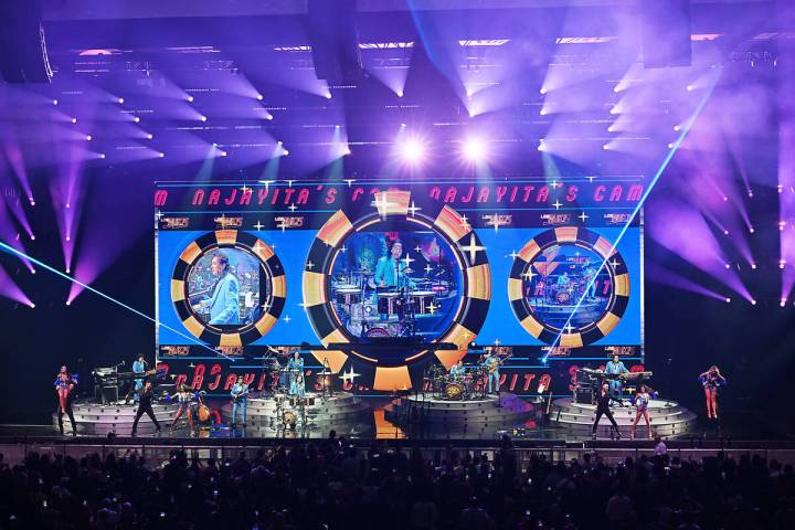 Los Bukis performs at the kick off Las Vegas' first all Spanish-language residency at Park MGM, ...