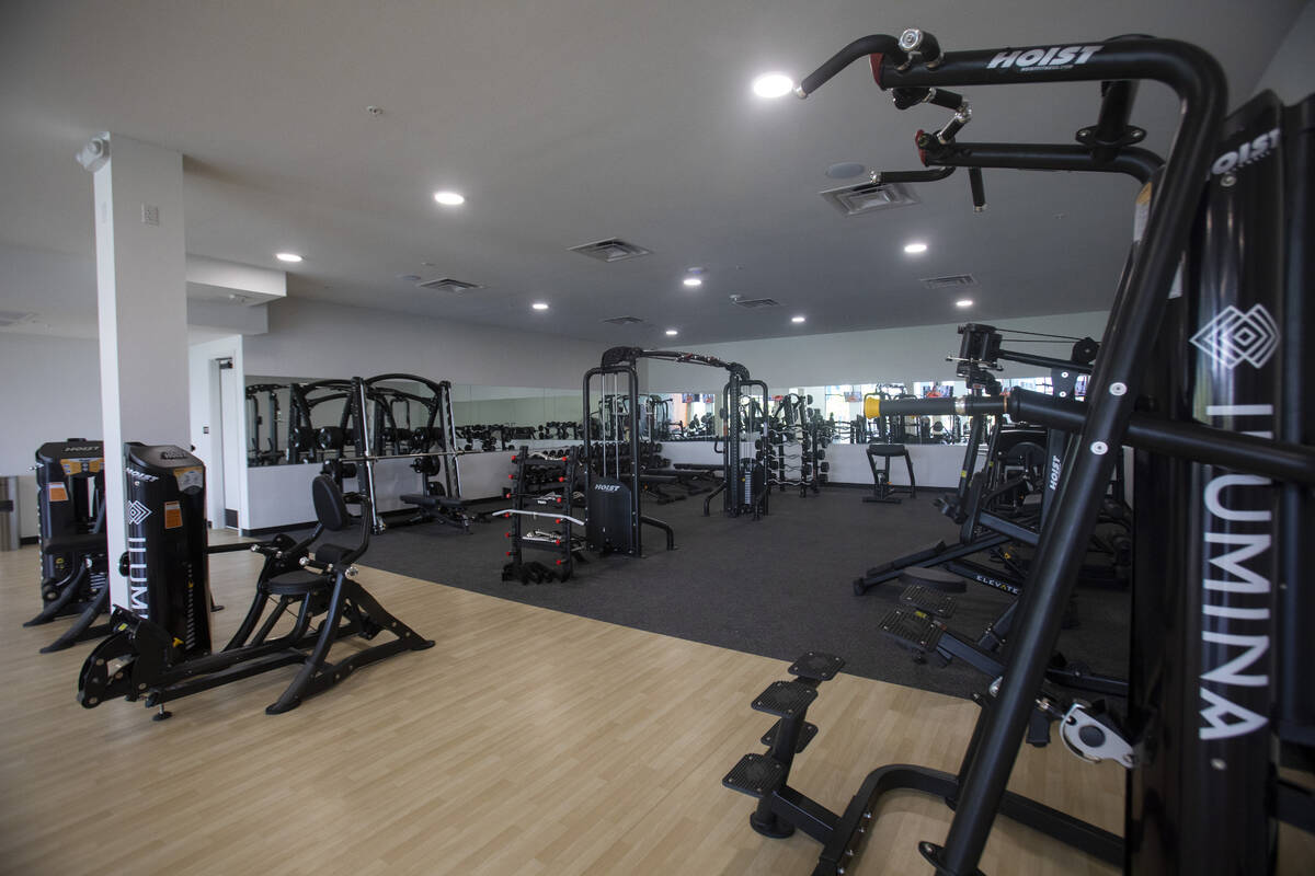 The gym at Schulman Properties’ Ilumina on Raiders Way, Wednesday, July 17, 2024, in Hen ...