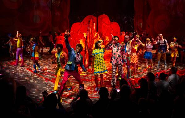 The cast of Cirque du Soleil’s The Beatles “LOVE” performs their second to ...