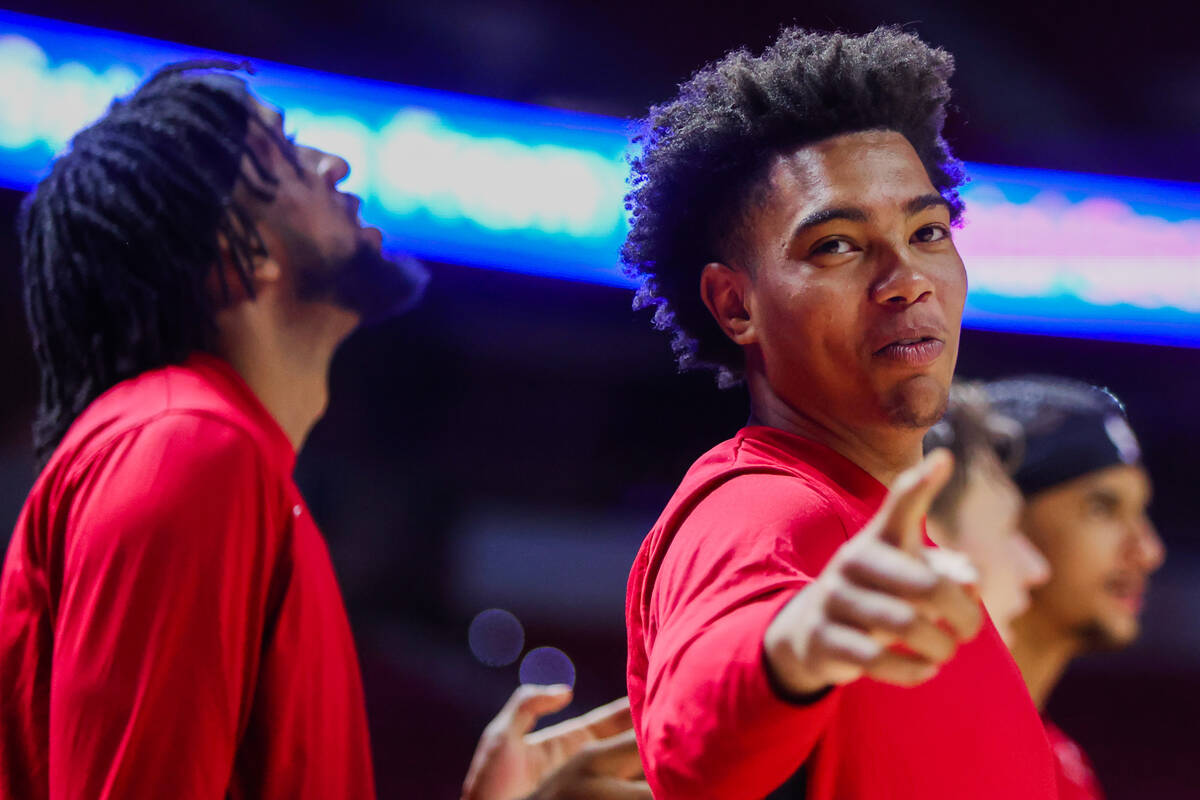 The Miami Heat bench celebrates a foul during an NBA Summer League basketball game between the ...