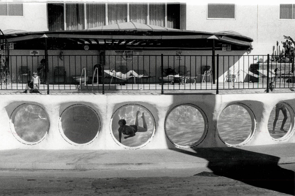 The swimming pool at the Glass Pool Inn, formerly is seen May 24, 1992, in Las Vegas. The Glas ...