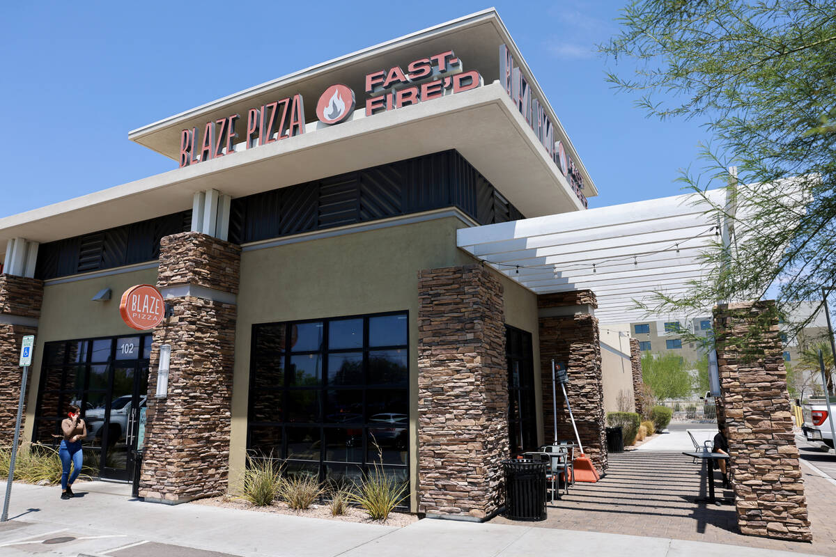 Blaze Fast Fire’d Pizza East Craig Road location in North Las Vegas is shown Monday, Jul ...