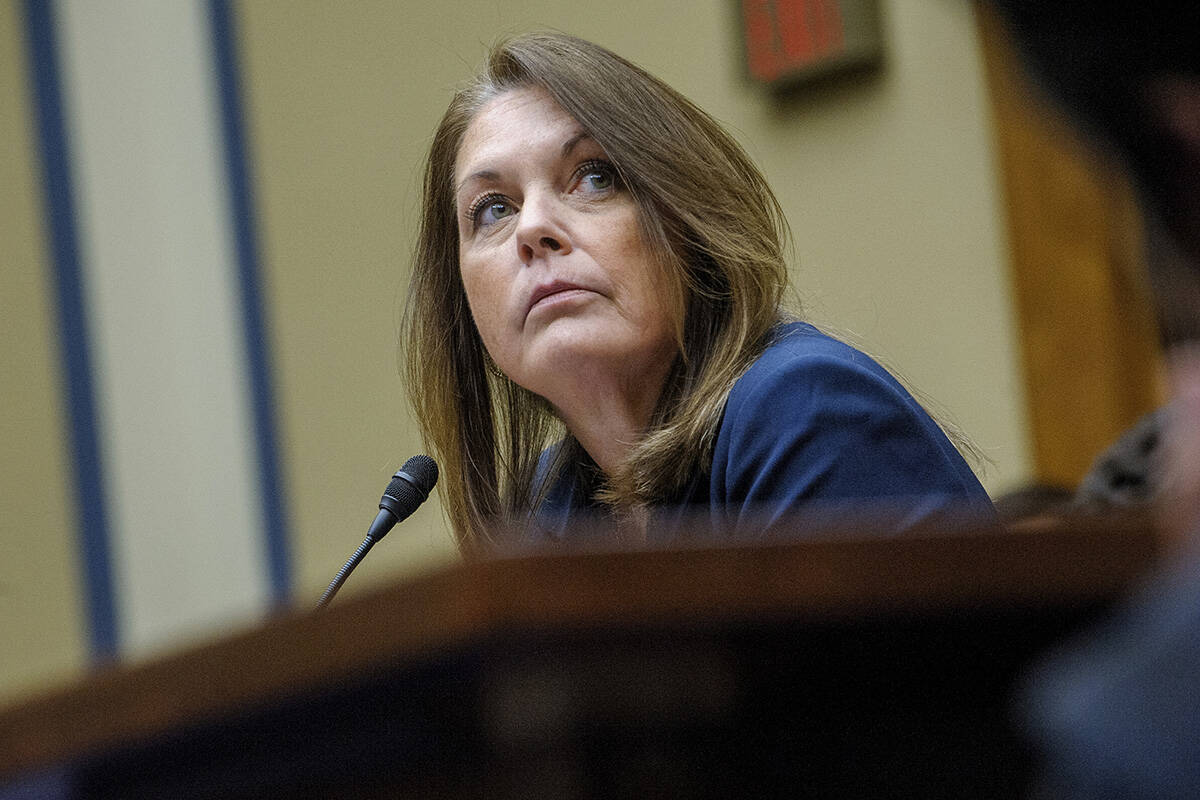 Kimberly Cheatle, Director, U.S. Secret Service, testifies during a House Committee on Oversigh ...