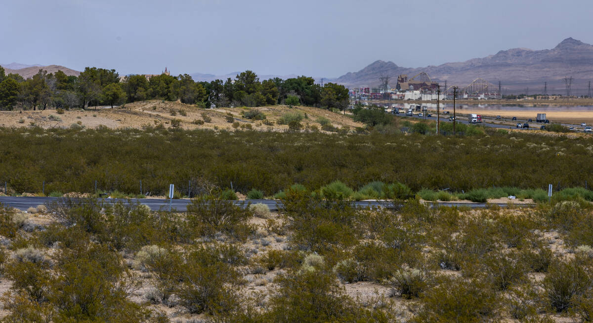 The Primm Valley Golf Course which is currently closed and has been sold overlooks the I-15 on ...