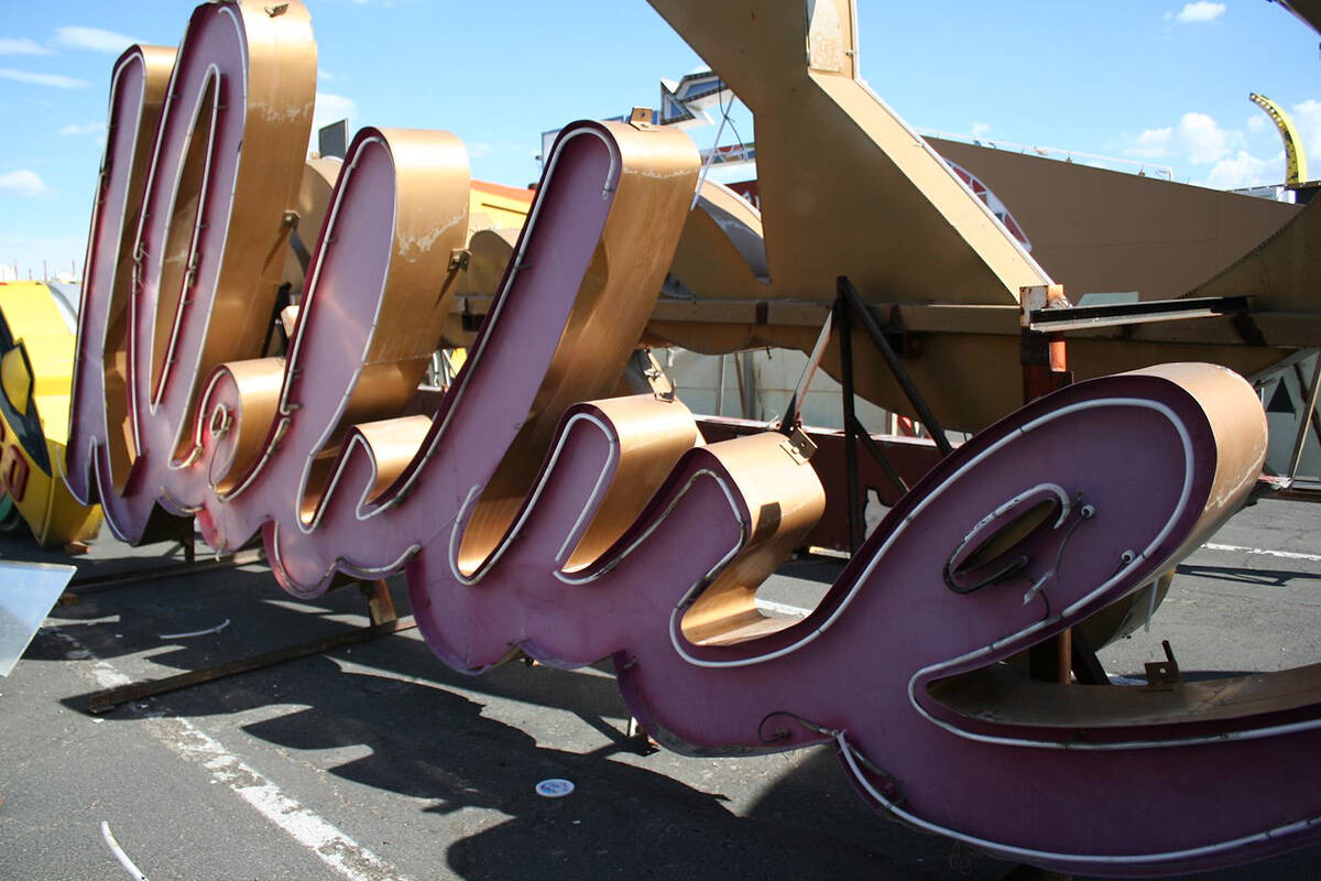 The sign from the Debbie Reynolds Hollywood Hotel, which operated from 1992 to 1999, is being r ...