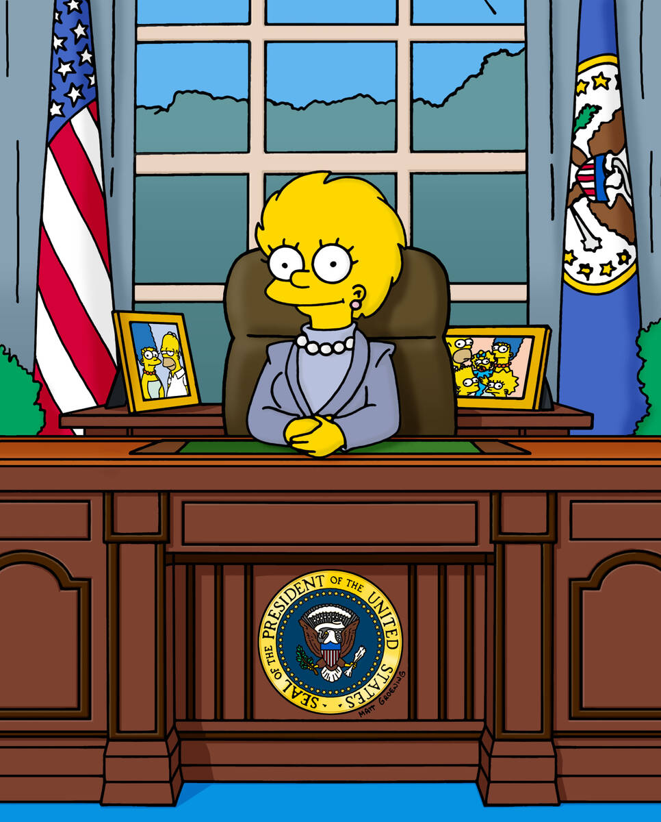 Lisa Simpson is president of the United States on "The Simpsons" episode "Bart to the Future" o ...