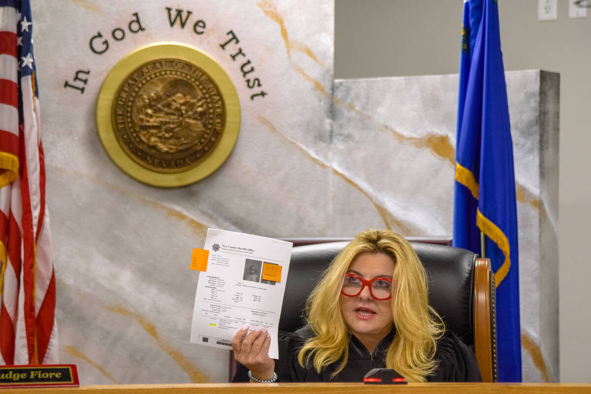 Nye County Judge Michele Fiore and former Las Vegas City Councilwoman was suspended by the Neva ...