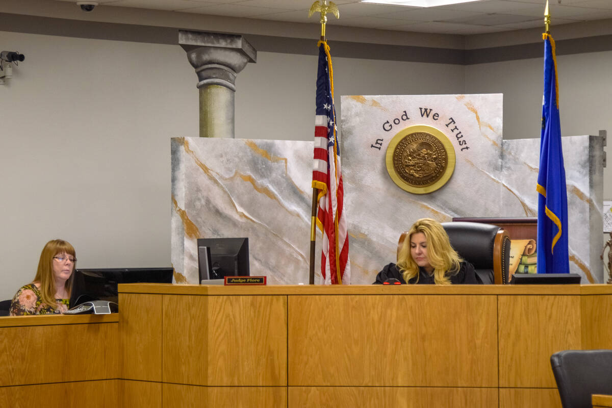 Nye County Judge Michele Fiore appeared in court for her last day on Thursday, July 25, 2024, i ...