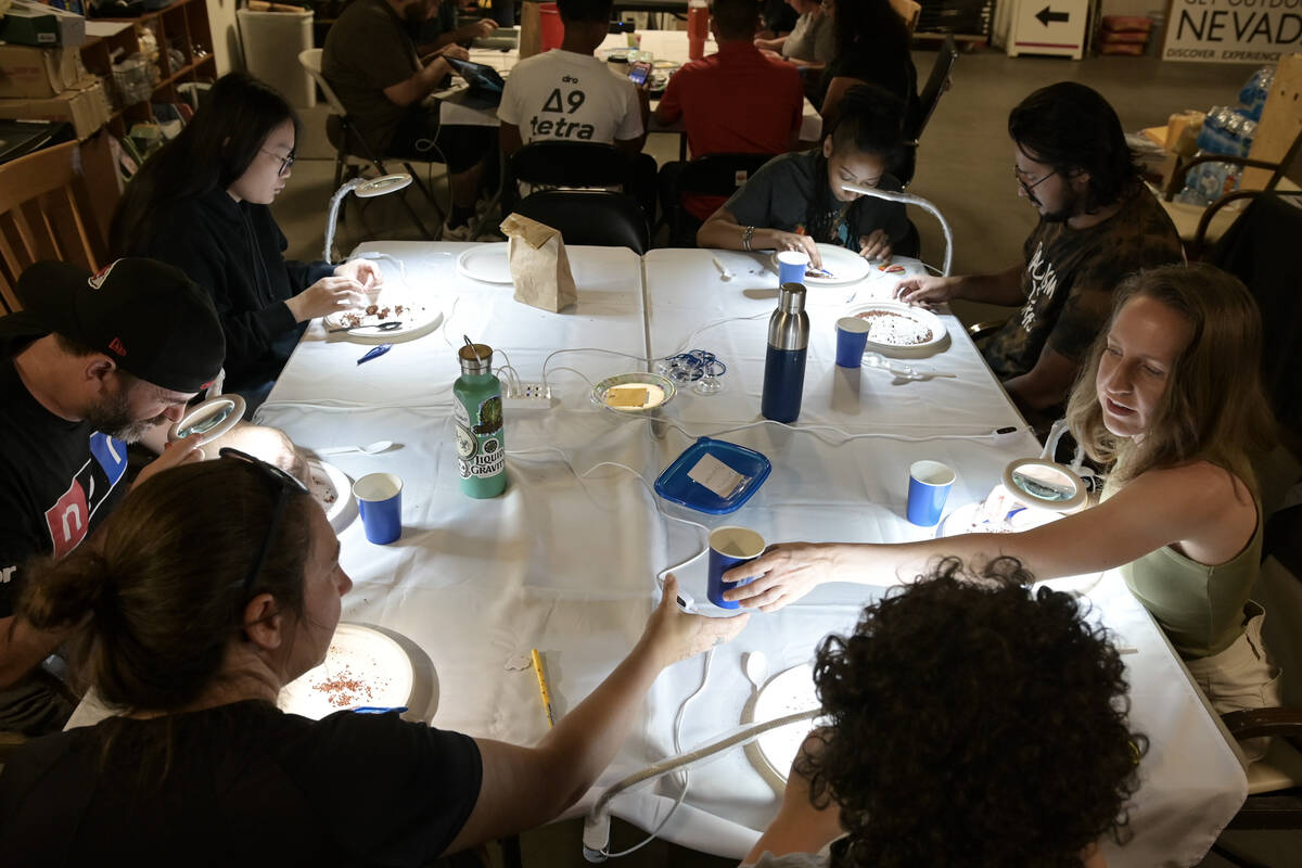 Volunteers clean and sort native plant seeds as part of the Native Habitat Program at Get Outdo ...